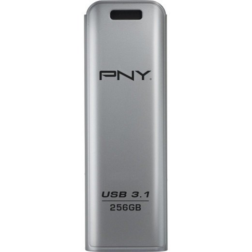 PNY Elite Steel 3.1 256 GB USB 3.1 Flash Drive - Stainless Steel