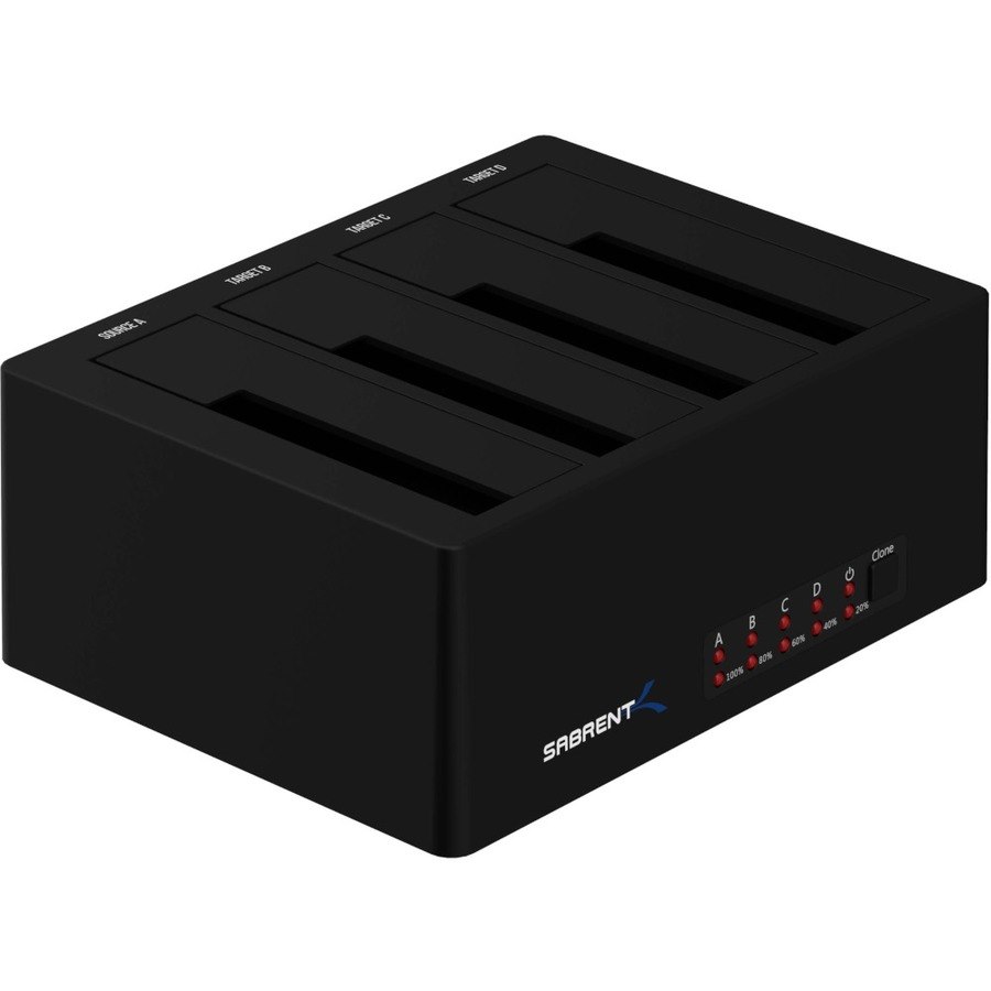 Sabrent DS-U3B4 Drive Dock SATA - USB 3.0 Host Interface External - Black