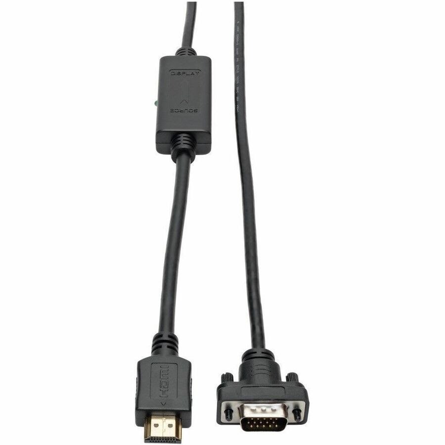 Eaton Tripp Lite Series HDMI to VGA Active Adapter Cable (HDMI to Low-Profile HD15 M/M), 6 ft. (1.8 m), TAA