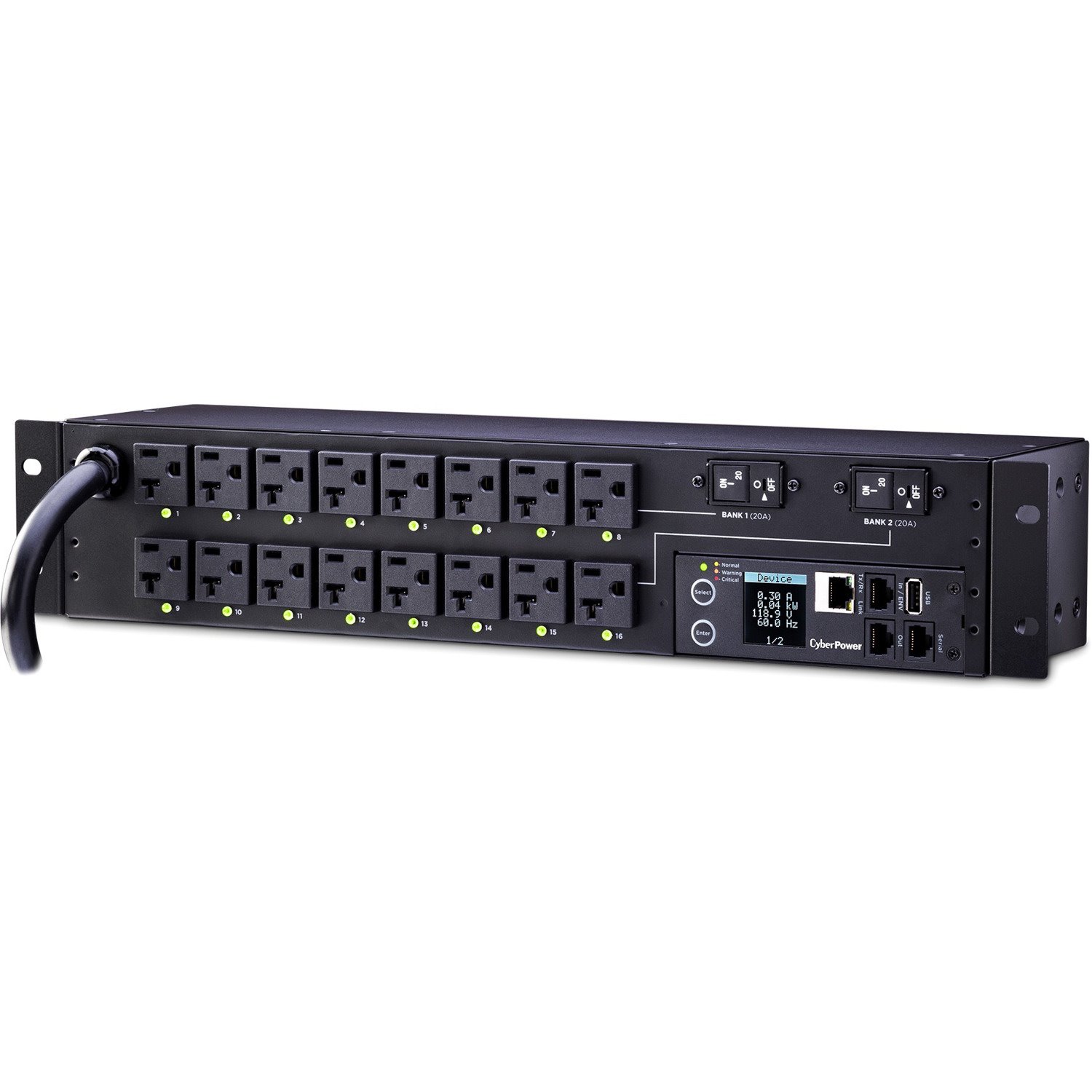 CyberPower PDU81003 100 - 120 VAC 30A Switched Metered-by-Outlet PDU