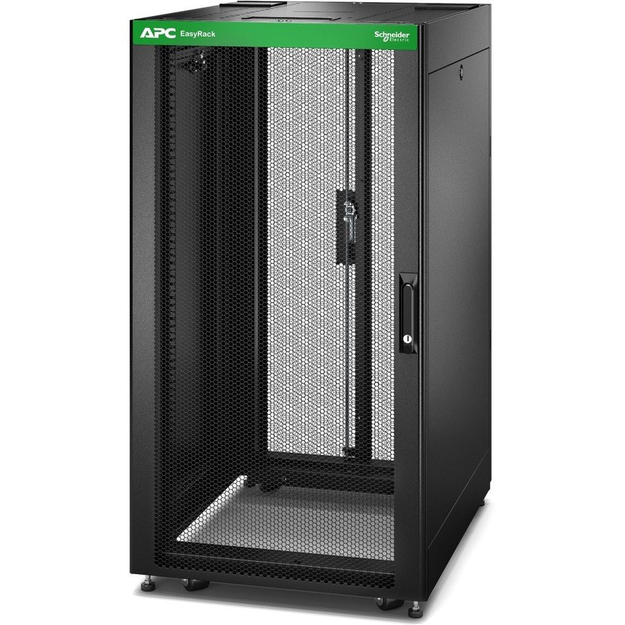 APC by Schneider Electric Easy Rack 24U Floor Standing Enclosed Cabinet Rack Cabinet - 482.60 mm Rack Width x 641.40 mm Rack Depth - Black