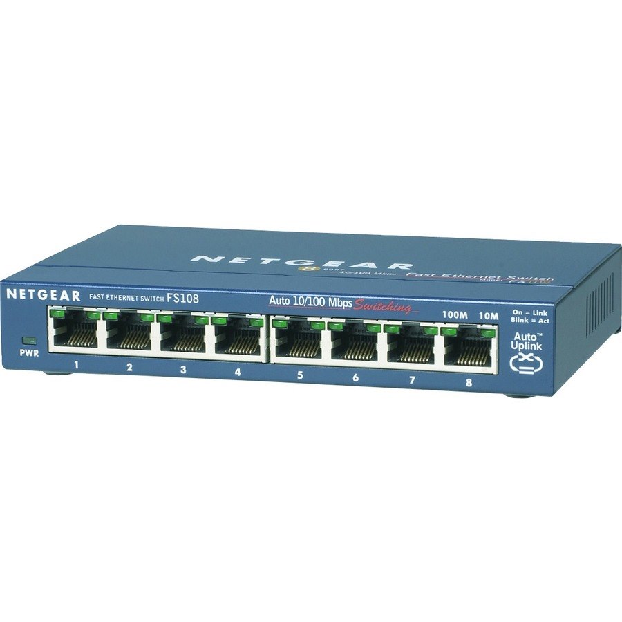 Netgear ProSafe FS100 FS108 8 Ports Ethernet Switch - 10/100Base-TX