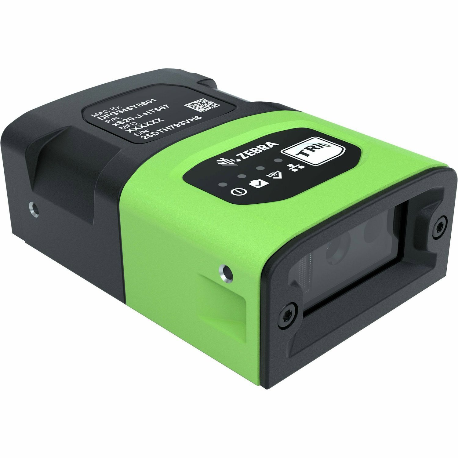 Zebra FS20 Rugged Industrial, Logistics Fixed Mount Barcode Scanner - Cable Connectivity - Industrial Green