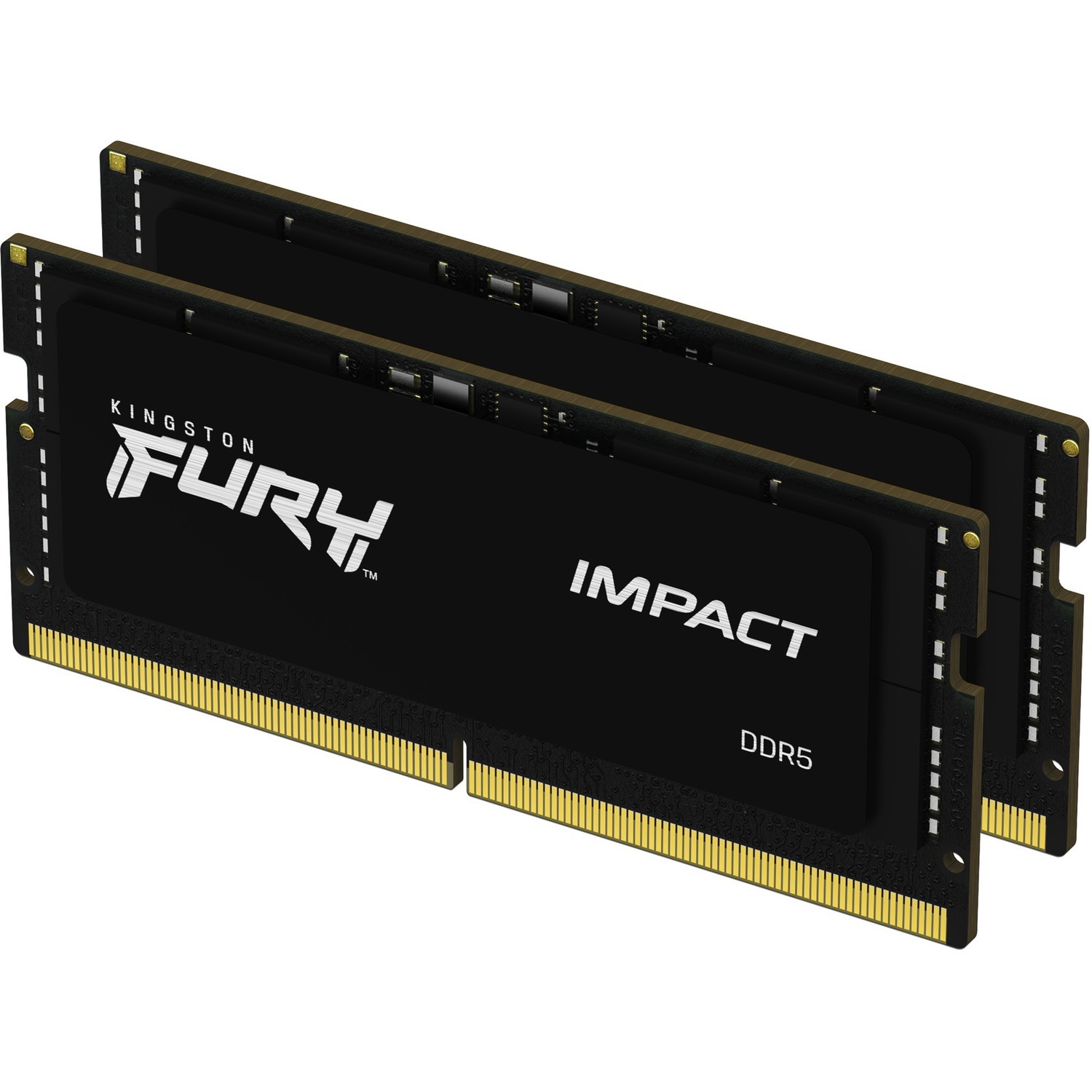 Kingston FURY Impact RAM Module for Notebook - 16 GB (2 x 8GB) - DDR5-4800/PC5-38400 DDR5 SDRAM - 4800 MHz Single-rank Memory - CL38 - 1.10 V