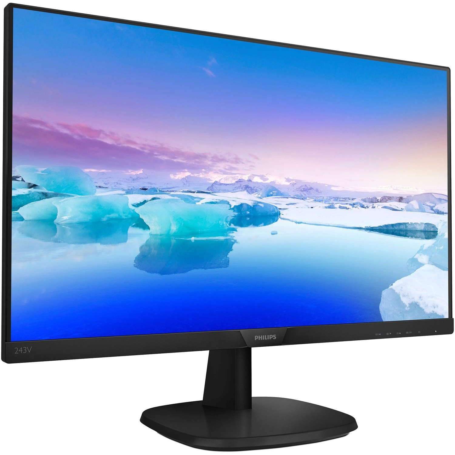 Philips V-line 243V7QDSB Full HD LCD Monitor - 16:9 - Black