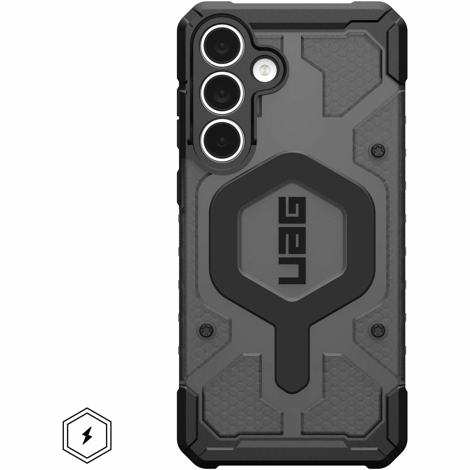 Urban Armor Gear Pathfinder Clear Robuust Case voor Samsung Galaxy S25 FE Smartphone - As, Zwart