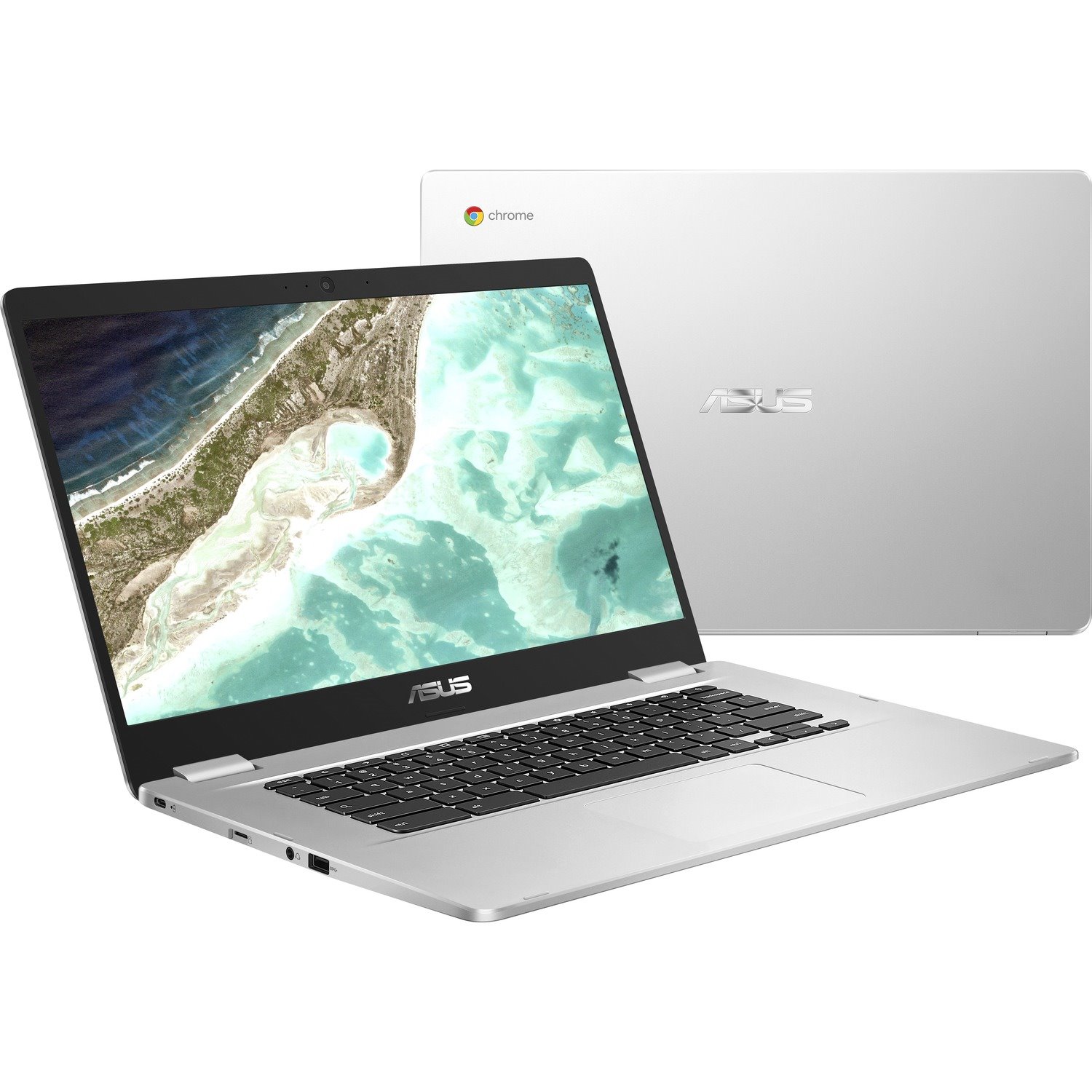 Asus Chromebook C523 C523NA-DH02 15.6" Chromebook - HD - Intel Celeron N3350 - 4 GB - 32 GB Flash Memory - Black, Silver