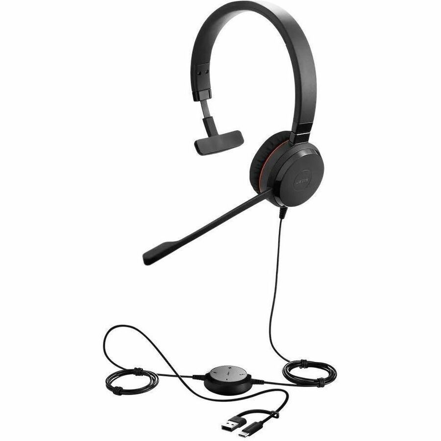 JABRA CORDED EVOLVE 30 II UC MONO HEADSET,3.5MM, USB-C/A