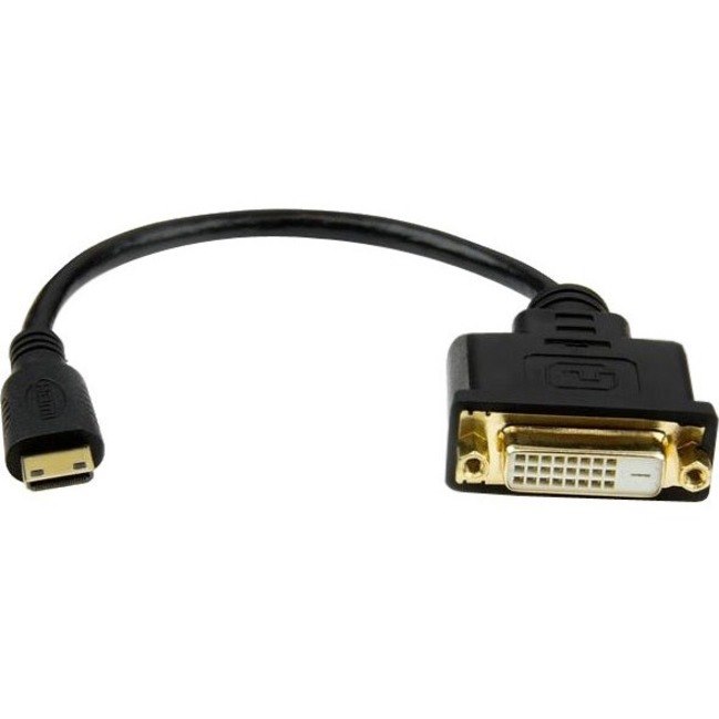 StarTech.com 8 in (20cm) Mini HDMI to DVI Cable, DVI-D to HDMI Cable (1920x1200p), HDMI Mini Male to DVI-D Female Display Cable Adapter