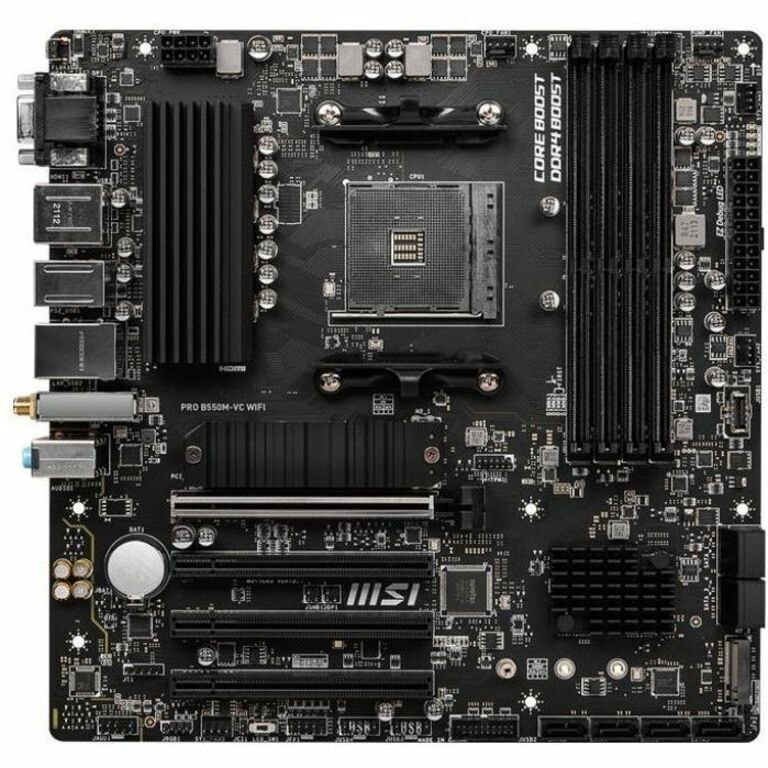 MSI Pro B550M-VC WIFI Gaming Desktop Motherboard - AMD B550 Chipset - Socket AM4 - Micro ATX