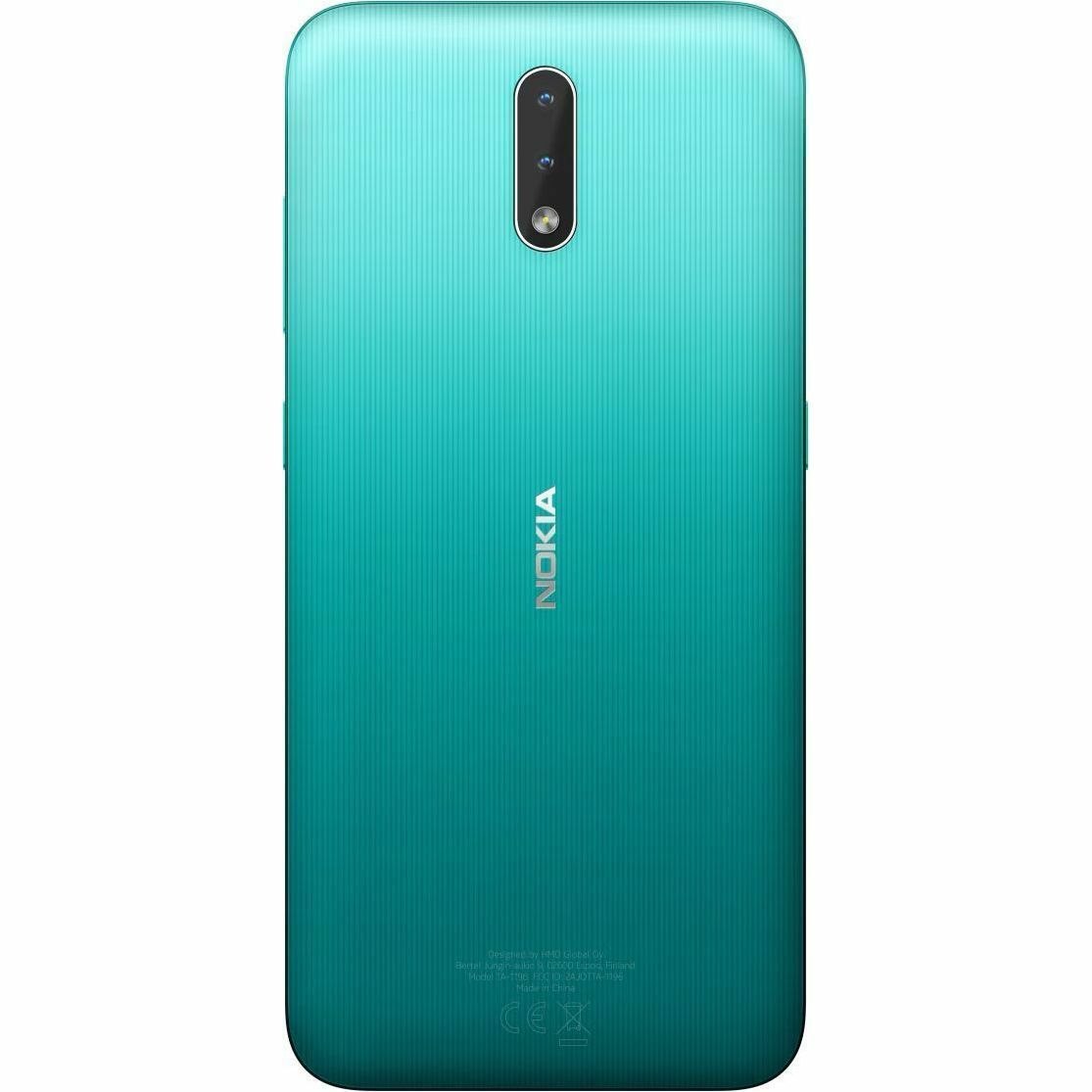 Nokia 2.3 32 GB Smartphone - 15.7 cm (6.2") LCD HD+ 720 x 1520 - Cortex A53Quad-core (4 Core) 2 GHz - 2 GB RAM - Android 10 - 4G - Cyan Green