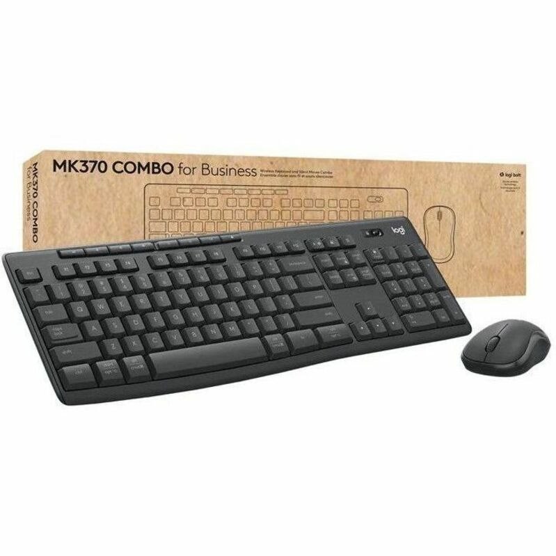 Lenovo Logitech MK370 Wireless Keyboard & Mouse Combo for Business, Brown Box - Graphite