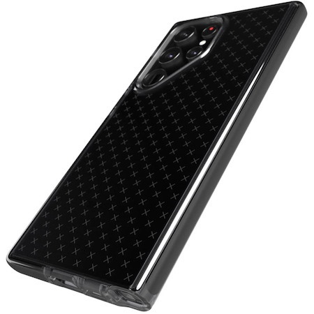 Tech21 Evo Check Case for Samsung Galaxy S23 Ultra Smartphone - Iconic Check Design - Smokey, Black