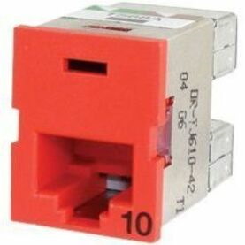 Ortronics Clarity 10G TracJack, T568A/B, 180 Degree, Orange