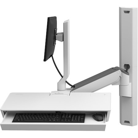 Ergotron CareFit Mounting Arm for Monitor, Mouse, Keyboard, LCD Display, Mount Extension - White