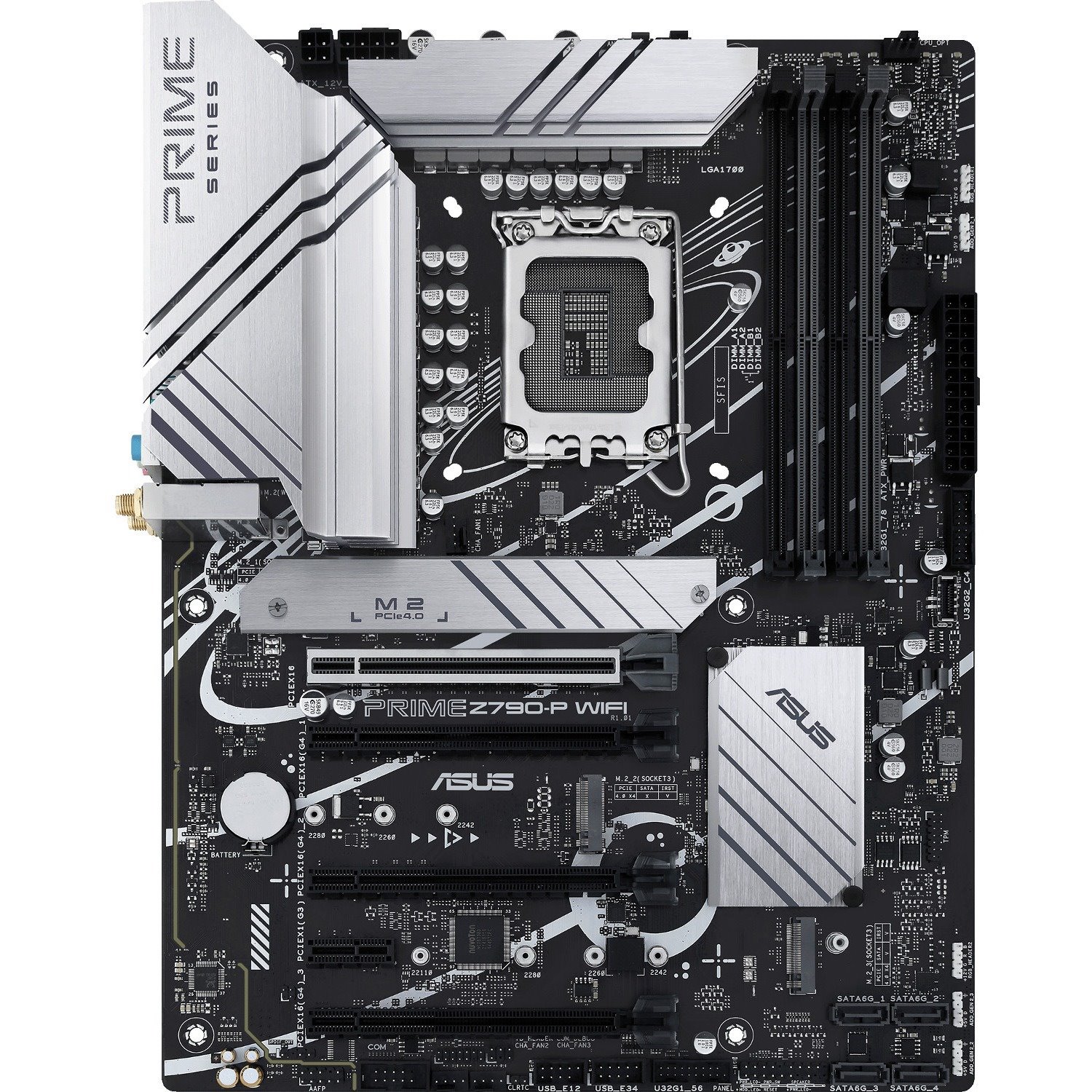 Asus Prime Z790-P WIFI-CSM Desktop Motherboard - Intel Z790 Chipset - Socket LGA-1700 - ATX