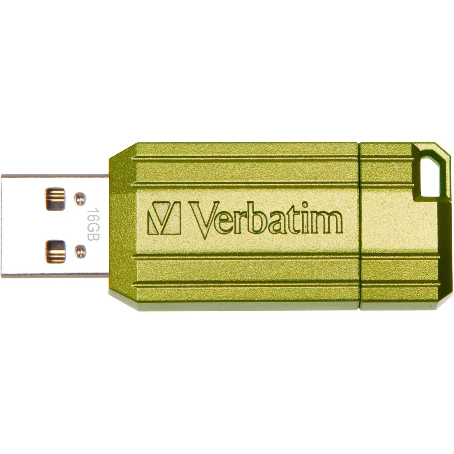 Verbatim 16GB PinStripe USB Flash Drive - Eucalyptus Green