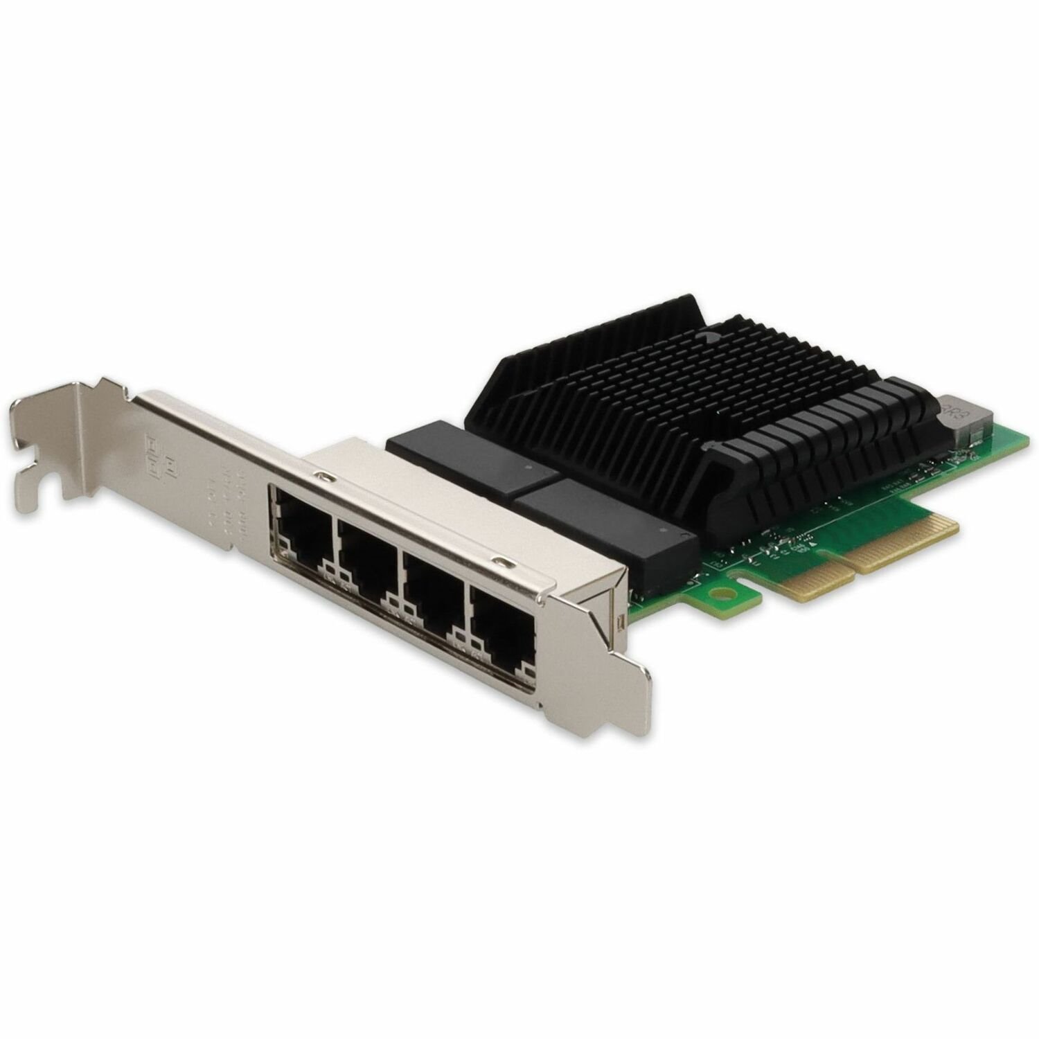 AddOn 10/100/1000Mbs Quad RJ-45 Port 100m PCIe 2.0 x4 Network Interface Card Broadcom 5719 Chipset