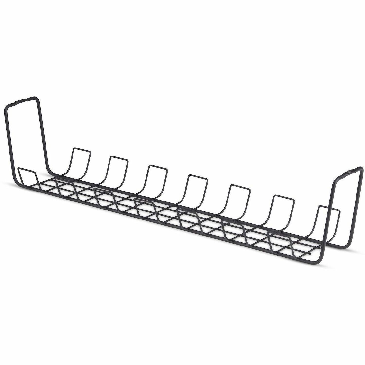 StarTech.com Kabelmanagement Tray Voor Onder Bureau, 61,5cm Lang, Metalen Kabelgoot, Rasterontwerp, Schroefmontage, Metaal, Zwart, TAA