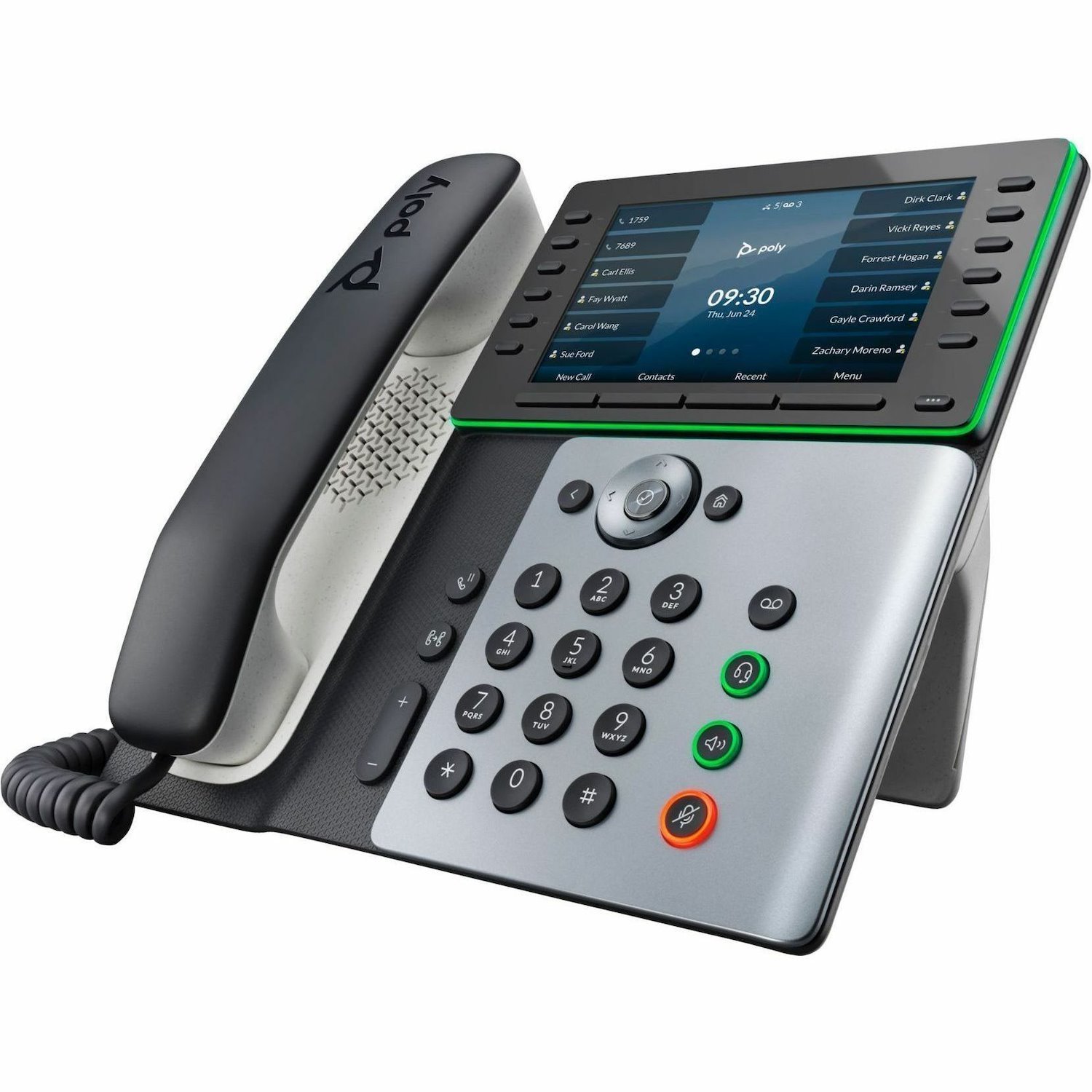 Poly Edge E550 IP Phone - Corded - Corded - NFC, Wi-Fi, Bluetooth - Desktop