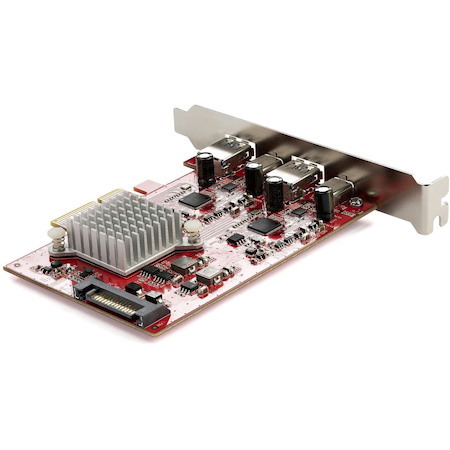 StarTech.com 4-Port USB PCIe Card, 10Gbps USB PCI Express Expansion Card with 2 Controllers, 2x USB-C & 2x USB-A ports (USB 3.2 Gen 2)