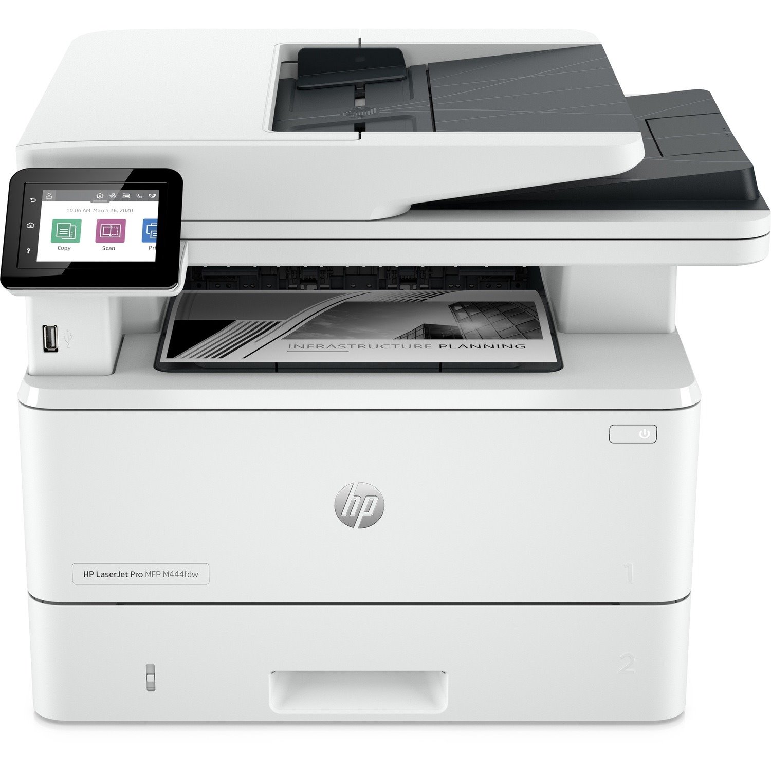 HP LaserJet Pro 4101fdw Wireless Laser Multifunction Printer - Monochrome - White