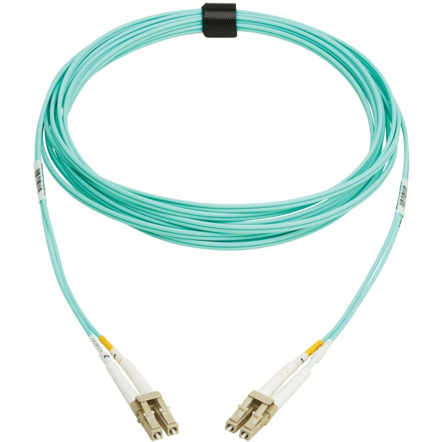 Eaton Tripp Lite Series 10Gb/40Gb/100Gb Duplex Multimode 50/125 OM4 LSZH Fiber Patch Cable (LC/LC), Aqua, 10M (32.8 ft.), TAA