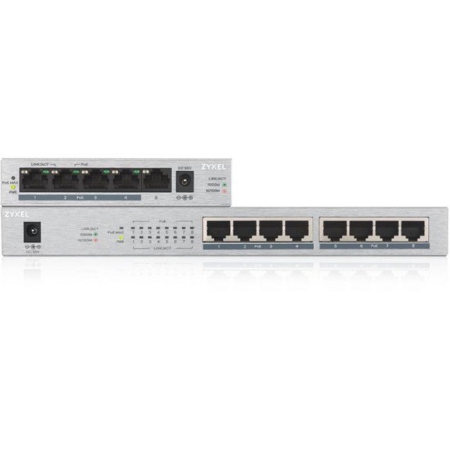 ZYXEL GS1008HP 8 Ports Manageable Ethernet Switch - Gigabit Ethernet - 1000Base-T