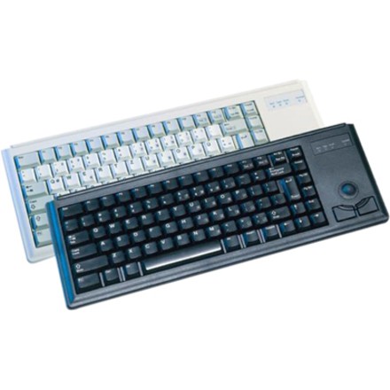 CHERRY Ultraslim G84-4420 Keyboard - Cable Connectivity - USB Interface - Trackball - English (US) - Light Grey - TAA Compliant