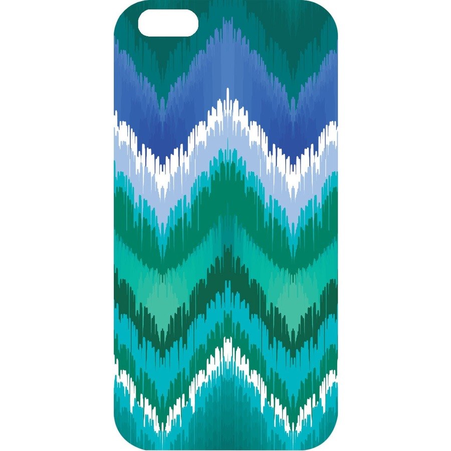 OTM iPhone 6 White Glossy Case Bold Collection, Teal/Blue