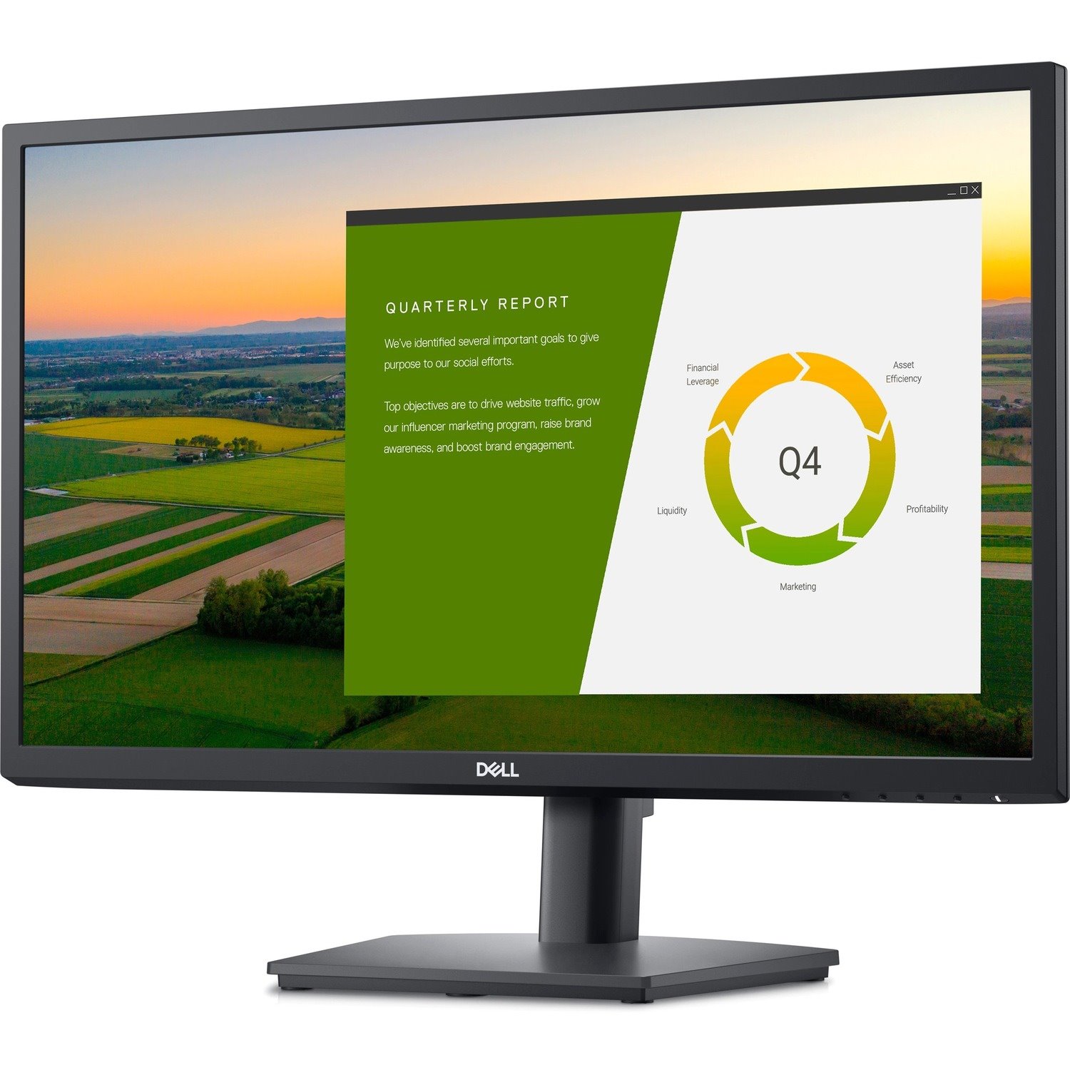 DELL SOURCING - NEW E2422HS 24" Class Full HD LED Monitor - 16:9 - Black