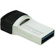 Transcend JetFlash 890 64 GB USB 3.1, USB Flash Drive - Silver - 256-bit AES