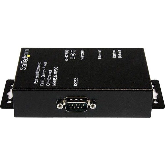 StarTech.com 1 Port RS232 Serial Ethernet Device Server, PoE Power Over Ethernet, TAA - Replaced by I13P-SERIAL-ETHERNET