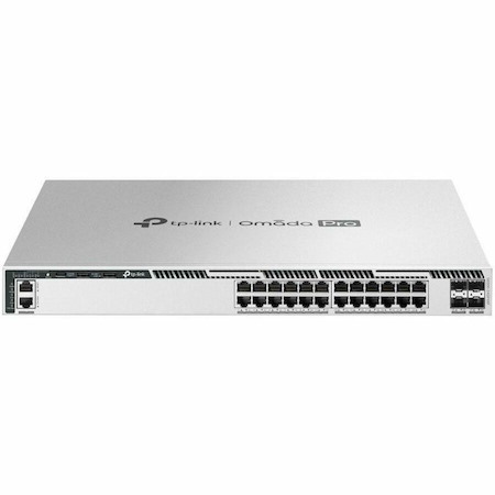Omada Pro 24-Port Gigabit Stackable L3 Managed PoE+ Switch with 4 10G Slots