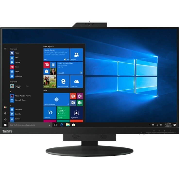 Lenovo ThinkCentre TIO27 27" Class Webcam WQHD LCD Monitor - 16:9 - Black