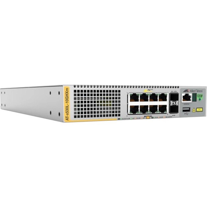 Allied Telesis x530L x530L-10GHXm 8 Ports Manageable Layer 3 Switch - 10 Gigabit Ethernet, 5 Gigabit Ethernet - 10GBase-X, 5GBase-T