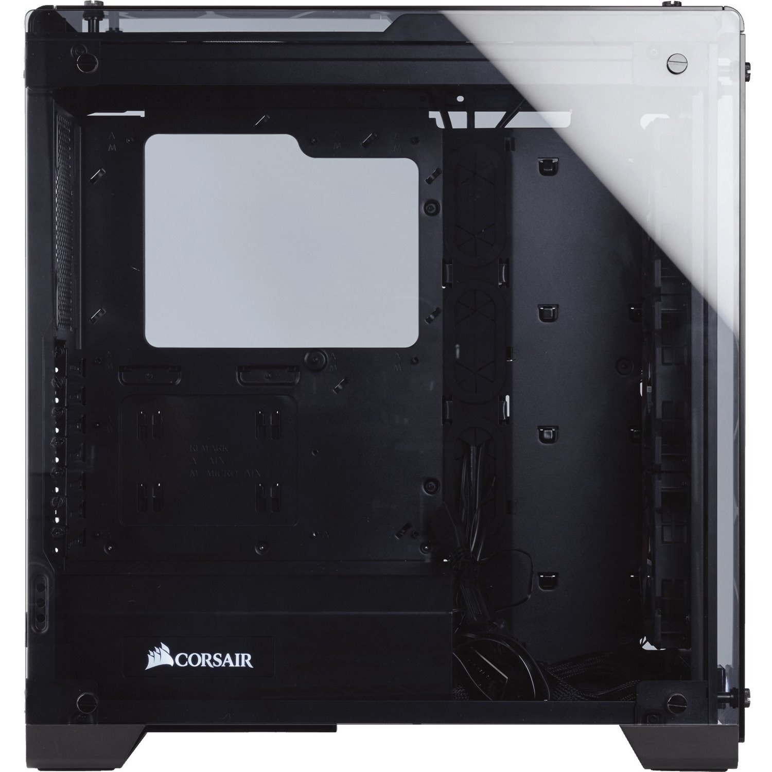 Corsair Crystal 570X Computer Case - Mini ITX, Micro ATX, ATX Motherboard Supported - Mid-tower - Steel - Black