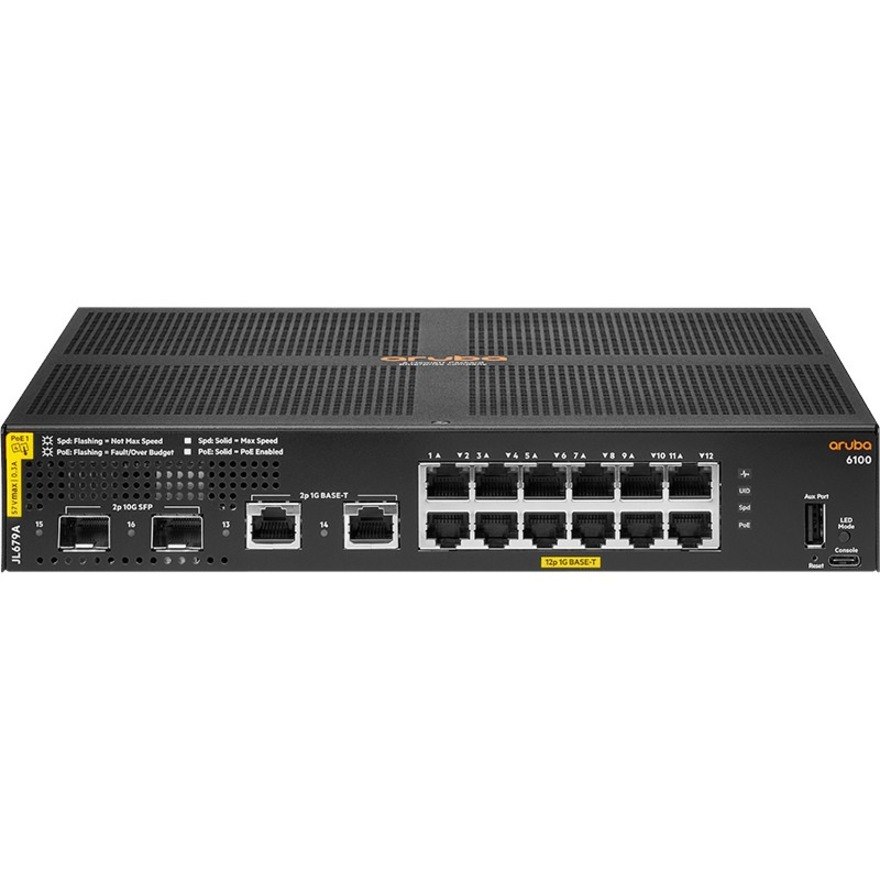 HPE 6100 12 Ports Manageable Ethernet Switch