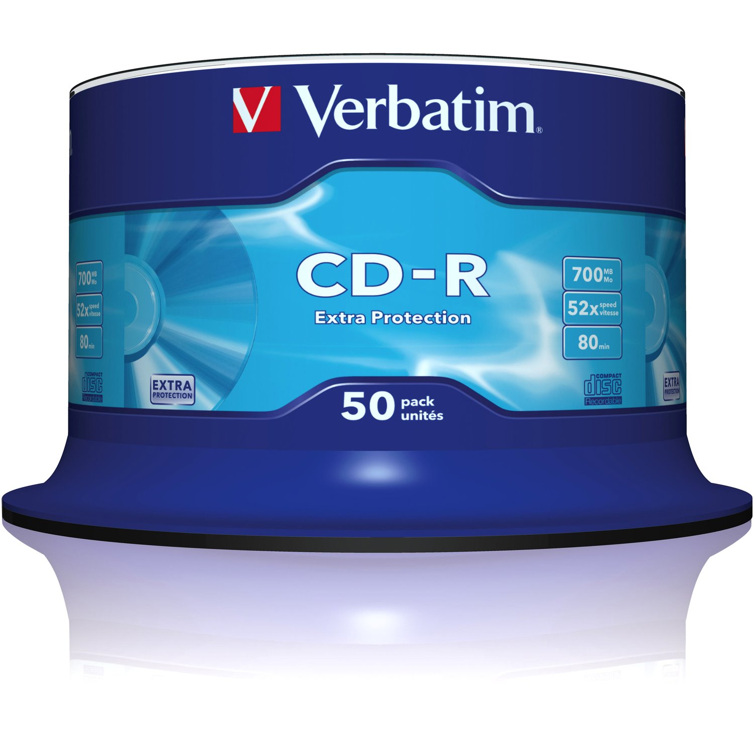 Verbatim 43351 CD Recordable Media - CD-R - 52x - 700 MB - 50