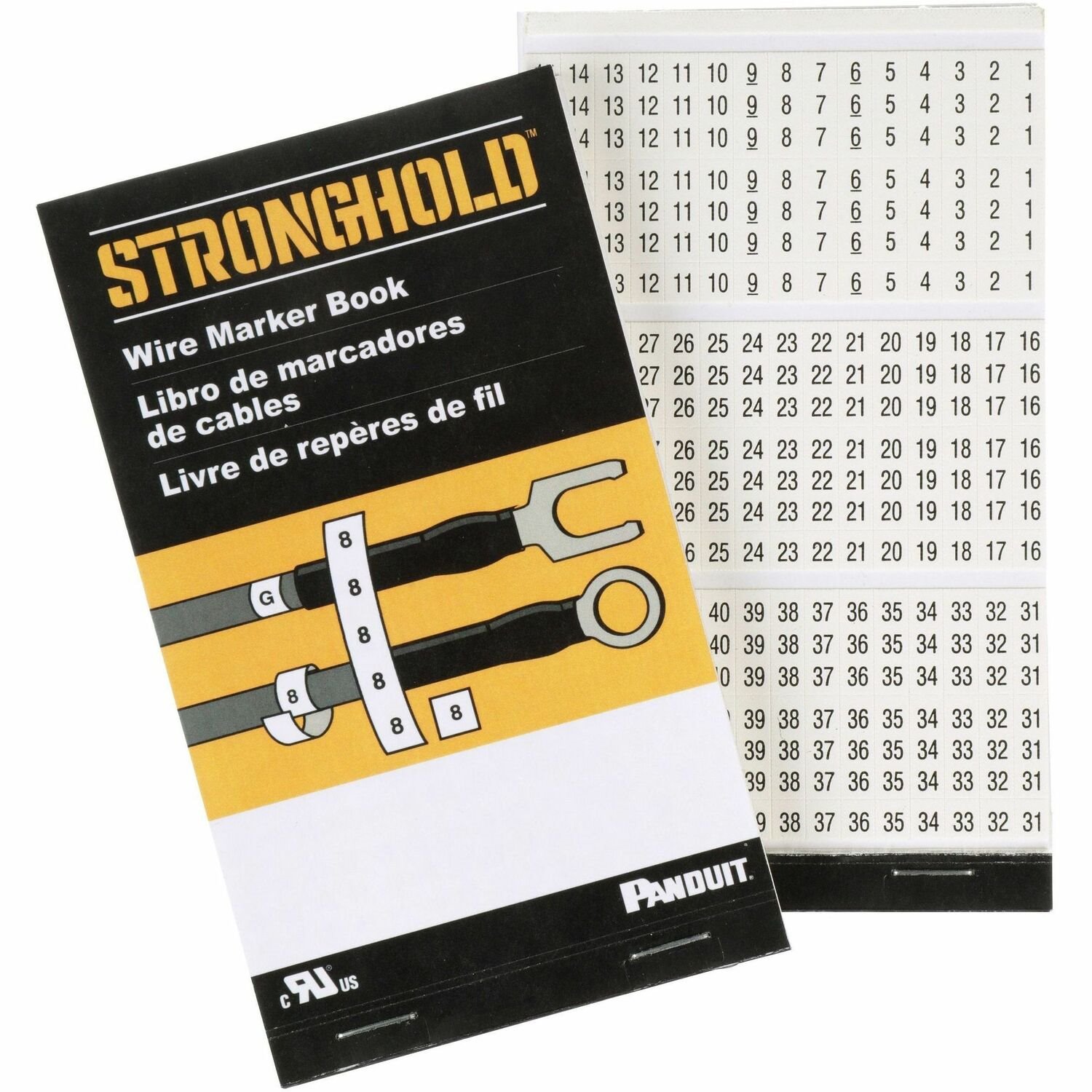 StrongHold Pre-Printed Wire Marker Book