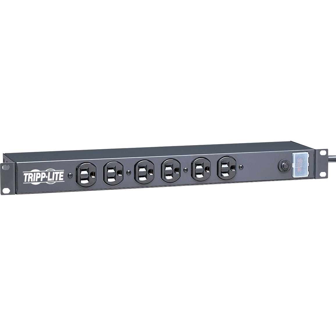 Eaton Tripp Lite Series 1U Rack-Mount Power Strip, 120V, 15A, 5-15P, 12 Outlets (6 Front-Facing, 6-Rear-Facing), 15 ft. (4.57 m) Cord