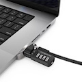Compulocks Ledge Lock Adapter for MacBook Pro 16" M1, M2, M3, & M4 with Combination Cable Lock Silver