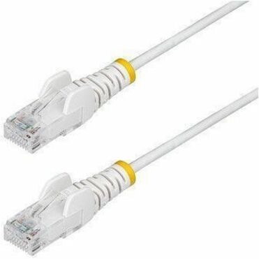 StarTech.com 5m White Slim CAT6 Ethernet Cable, Snagless RJ45, UTP, LSZH, 28AWG Pure Bare Copper, Slim Network Patch Cord, Fluke Tested