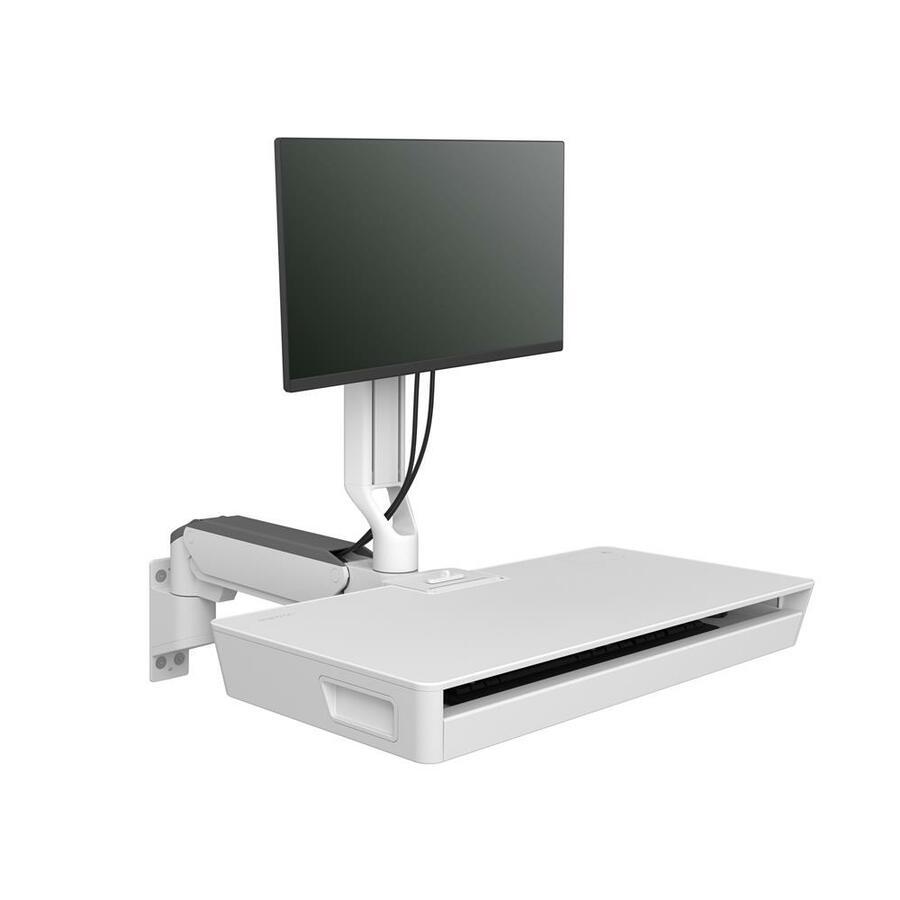 Ergotron CareFit Mounting Arm for Keyboard, Monitor, LCD Monitor - White
