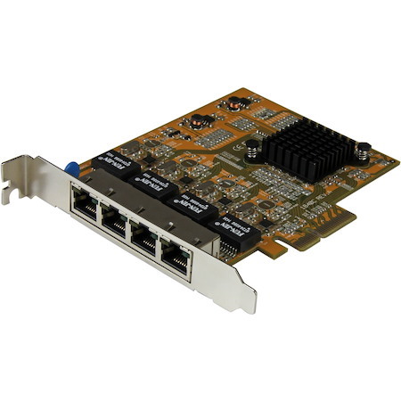 StarTech.com Gigabit Ethernet Card for Computer, Server, Workstation - 10/100/1000Base-T - Plug-in Card - Yellow - TAA Compliant
