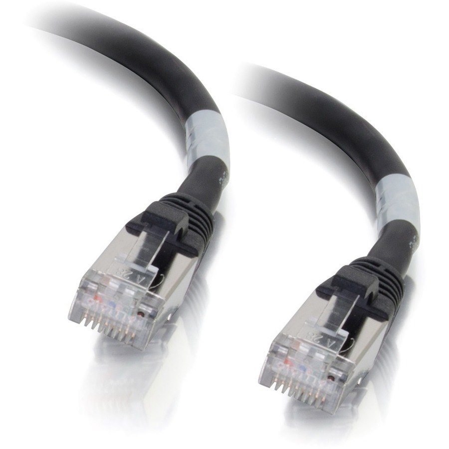 C2G 1FT Cat6a Snagless Shielded (STP) Network Patch Cable - Black