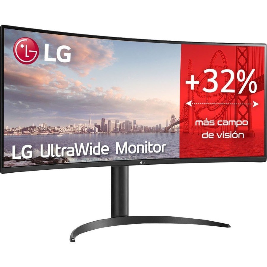 LG Ultrawide 34WP75C-B 34" Class WQHD Curved Screen LCD Monitor - 21:9 - Matte Black, Glossy Black