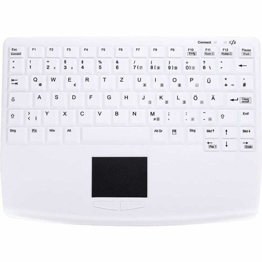 Active Key Keyboard - Cable Connectivity - USB 1.1 Interface - TouchPad - German - White