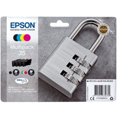Epson DURABrite Ultra 35 Original Inkjet Ink Cartridge - Cyan, Magenta, Yellow - 4 / Blister Pack