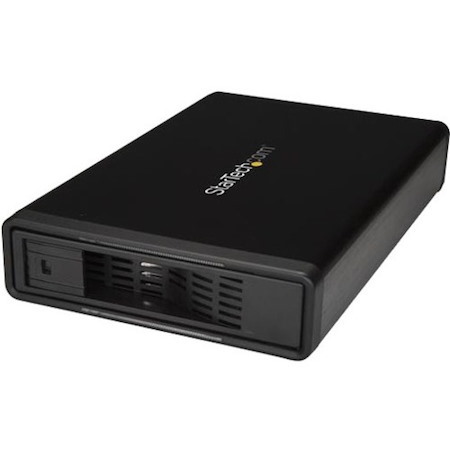 StarTech.com eSATA Enclosure, Hard Drive Enclosure for 3.5in SATA HDD, USB 3.0 / eSATA, Trayless, External HDD Enclosure, Metal